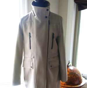 Long Wool Moto Jacket Coat by Marc